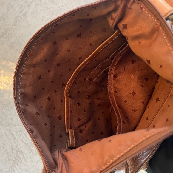 Fossil leather saddle bag shoulder bag cognax - Picture 4 of 4